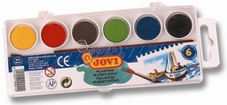 [800/6] Estuche plástico acuarelas 22mm 6 pastillas Jovi