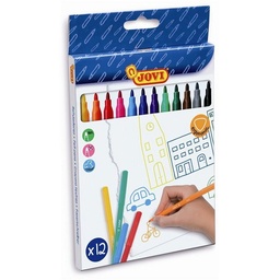 [1612] Rotuladores Jovi 12 colores finos 2.8m