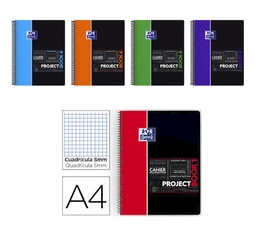 [400043530] Cuaderno espiral Oxford 90g 120h A4+ 5x5-Book4 Project