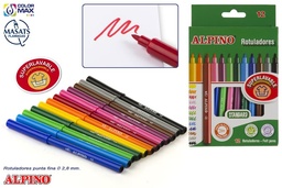 [AR001002] Rotuladores Alpino 12 punta fina
