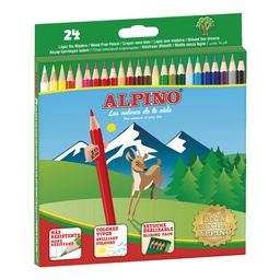 [AL010658] Lápices de colores alpino 24 unidades