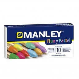 CERAS MANLEY FLUO y PASTEL 10 COLORES