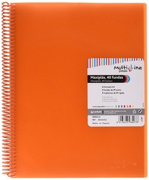 [39834352] Carpeta 40 fundas maxiplas naranja