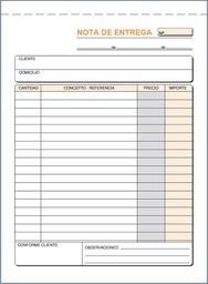 [T-91] Talonario entregas 1/4 natural duplicado Loan