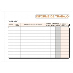 [T-137] Talonario informe trabajo 1/8 apaisado duplicado Loan