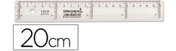 [31120] Regla escolar transparentearente sin bolsa 20cm.