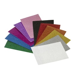 [1659-12] Hoja goma eva purpurina color fucsia 40x60mm.