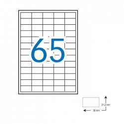 [10673] Paquete. 100h. Etiq. Autoadhesivas blancas 38*21,2mm