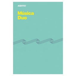 Cuaderno musica A4 duo 8 pentagramas additio