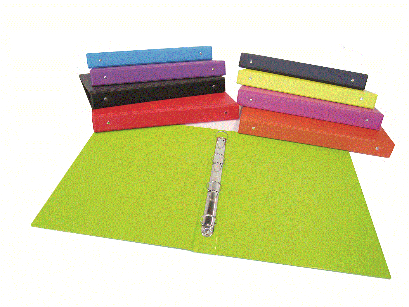 [2424/G] Carpeta de 4 anillas 40mm Fº PVC Saro color azul