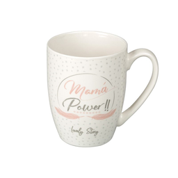 [T0619] Taza cerámica decorada "mama power" lovely story