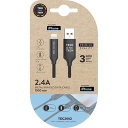 [TEC2002] Cable de datos trenzado Lightning 1m TECH ONE TECH
