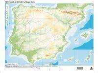 Mapa físico españa mudo