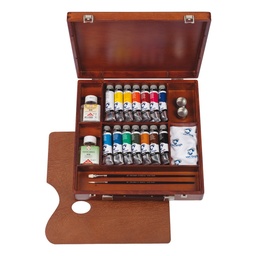 Caja madera oleo van gogh inspiration 14 tubos 40