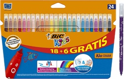Rotuladores de colores BIC® Kid Couleur, 12 colores