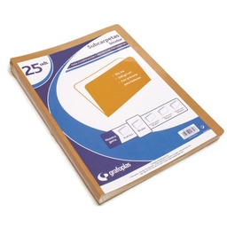 [00017876] Subcarpetas bicolor kraft/blanco 240gr A4 p/ 25un.
