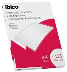 [627318] Fundas plastificación A4-125x2 micras brillo - Ibico Caja 100