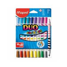 [847010] Rotuladores Color'Peps Duo Colors (20 colores en total) MAPED Caja 10