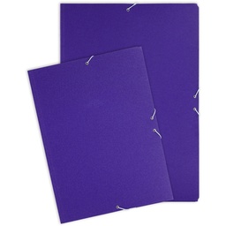 [04911130] Carpeta azul cartón folio con gomas y 3 solapas