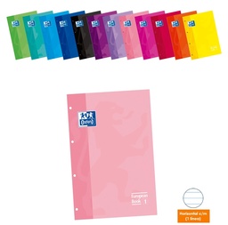 [400076220] Recambio A4 color rosa chicle 80h 90g 1 línea c/m Oxford