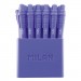 Bolígrafos Milan azul borrable, caja 40unidades