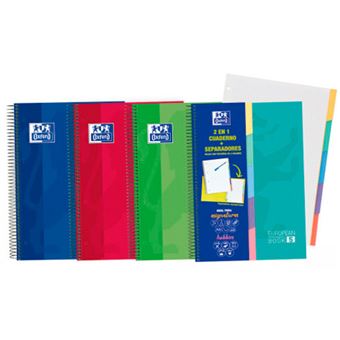 Cuaderno espiral Oxford c/ 5 sep. A4 90g. 5*5 100h
