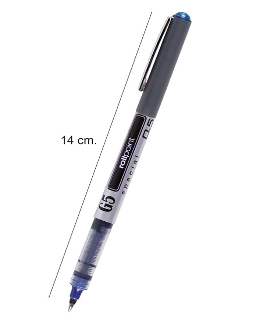 Roller gel azul cuerpo metálico colores mp