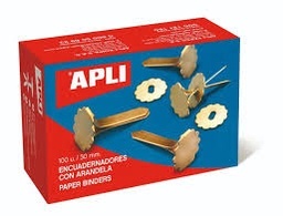 [12285] CAJA ENCUADERNADORES CON ARANDELA 100u 18mm