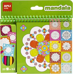 [17151] Bloc mandalas colorear + colores Apli