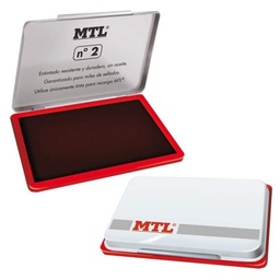 [79533] Tampón metálico de sellar rojo 109x70mm MTL