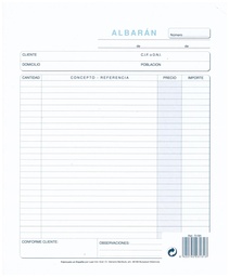 [T-131] Talonario albaranes holandesa natural triplicado Loan