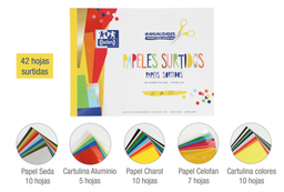 [400147987] Bloc papeles surtidos manualidades 42hojas Oxford